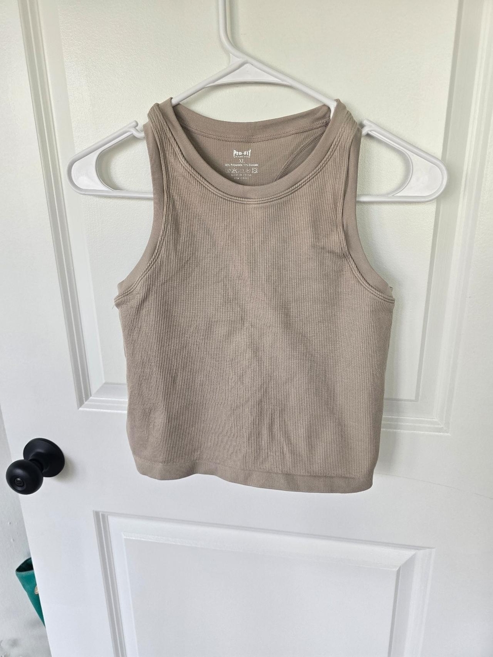Ribbed Tank Top in Taupe - Women